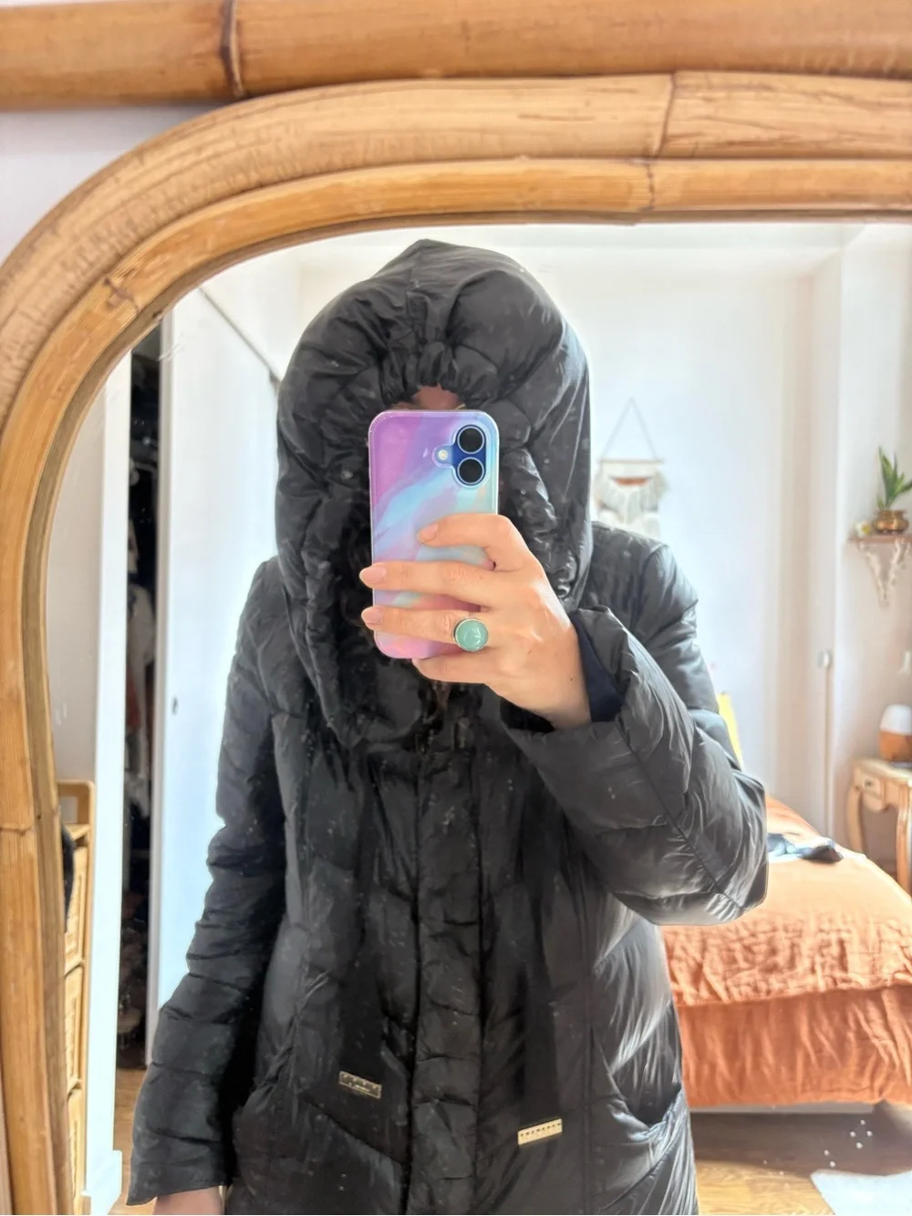Vintage Tahari Packable Long Puffer Coat